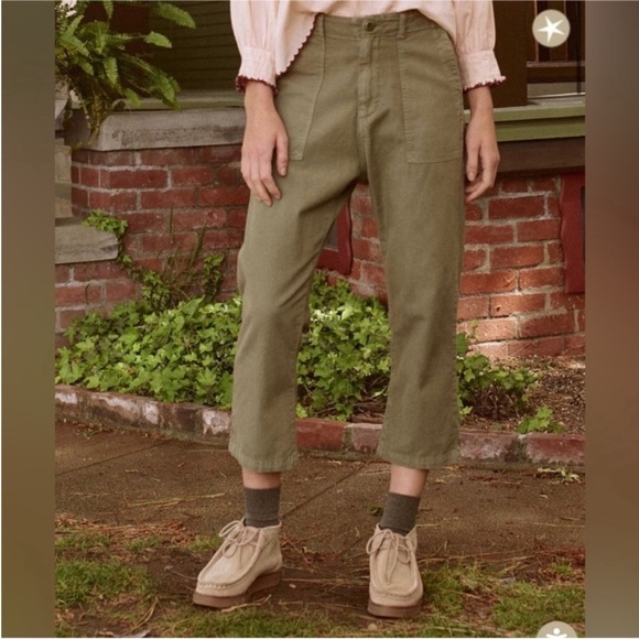 THE GREAT. Pants - The Great. The Admiral Pant in Army Green